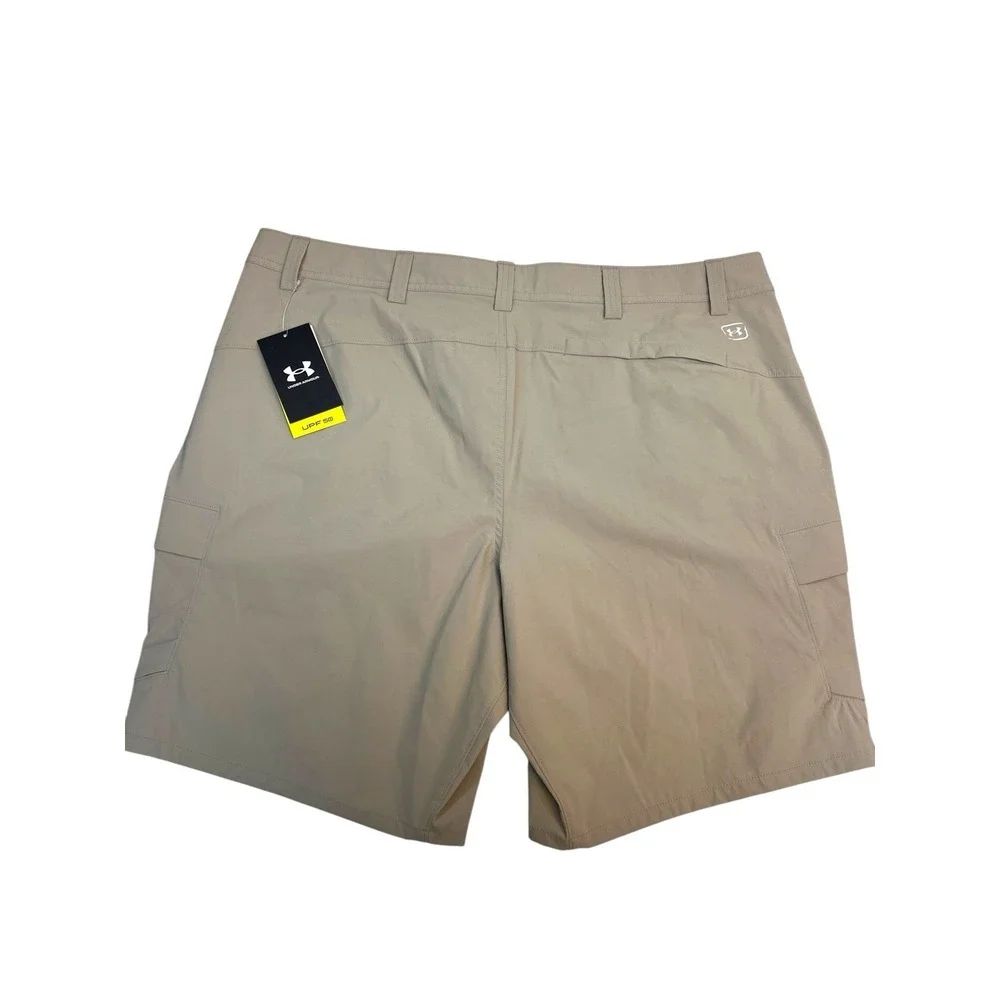 Under Armour Shorts Mens‎ 42 Khaki Cargo Loose UPF-50 Fishing Golf Lightweight